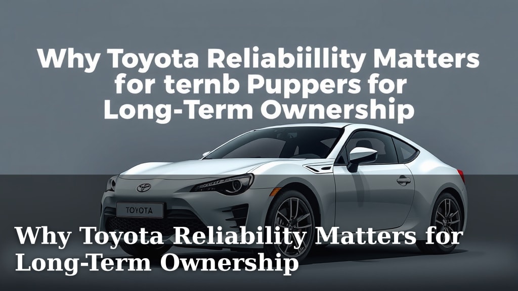 Why Toyota Reliability Matters for Long-Term Ownership