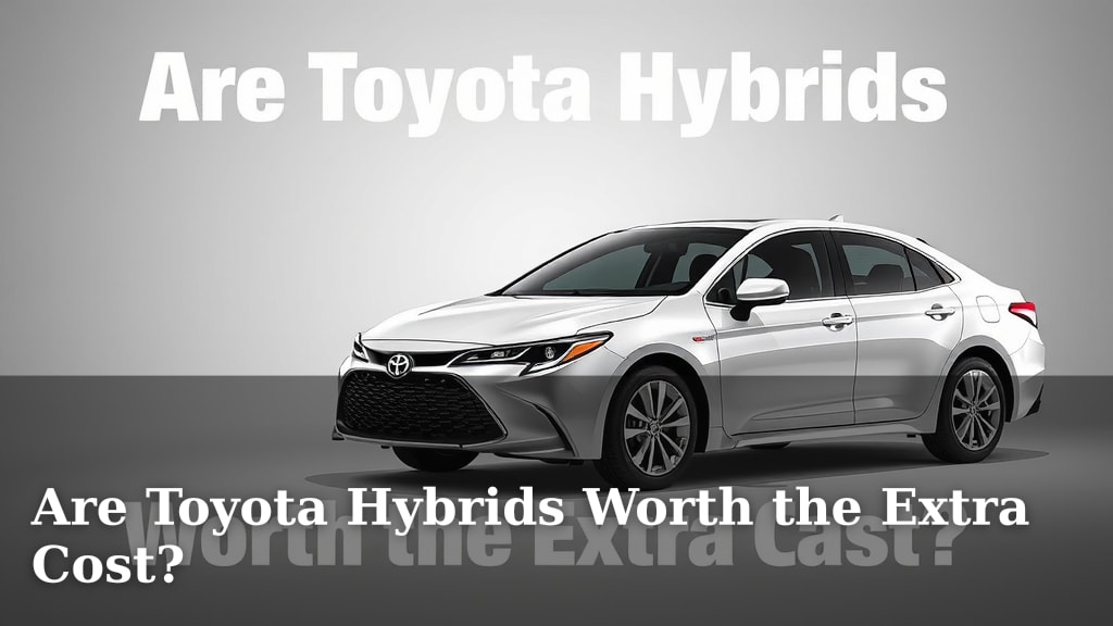 Are Toyota Hybrids Worth the Extra Cost?