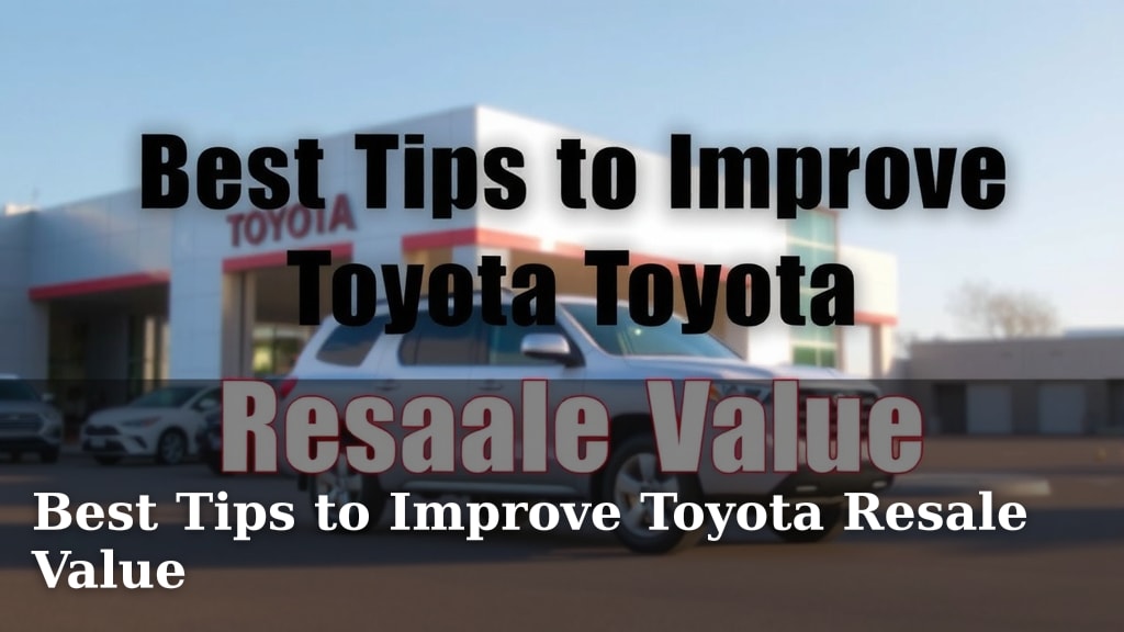 Best Tips to Improve Toyota Resale Value