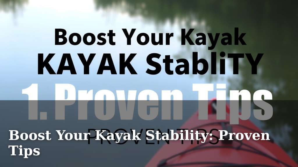 Boost Your Kayak Stability: Proven Tips