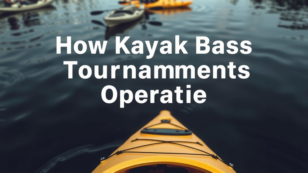 How Kayak Bass Fishing Tournaments Operate