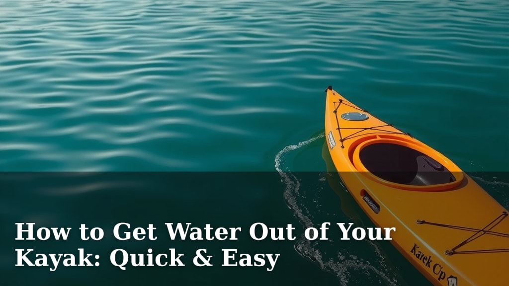 How to Get Water Out of Your Kayak: Quick & Easy