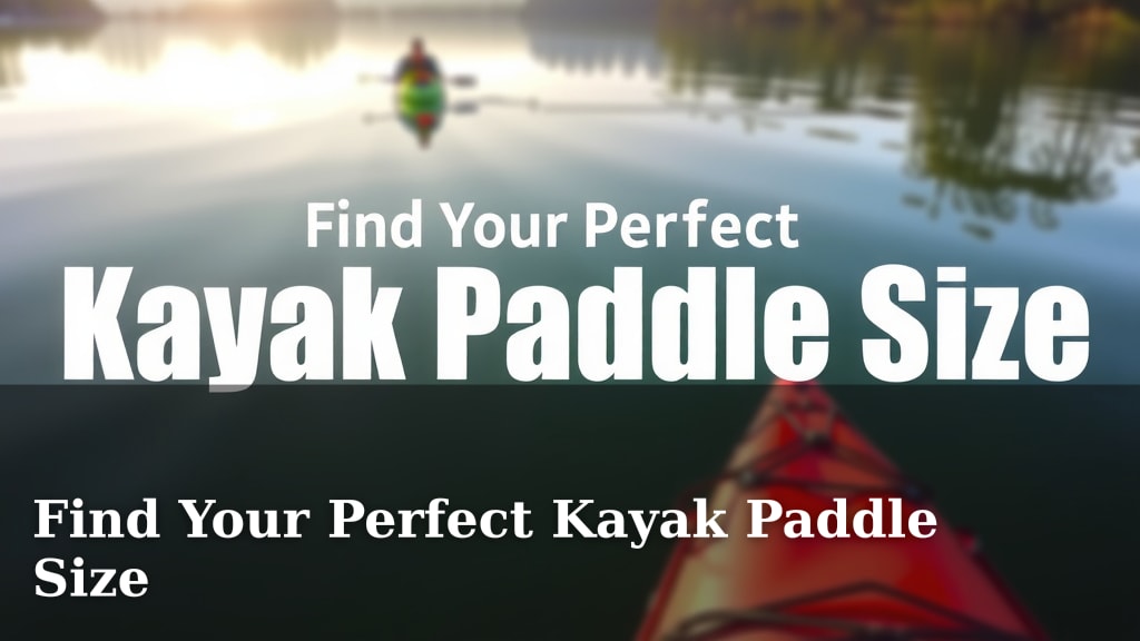 Find Your Perfect Kayak Paddle Size
