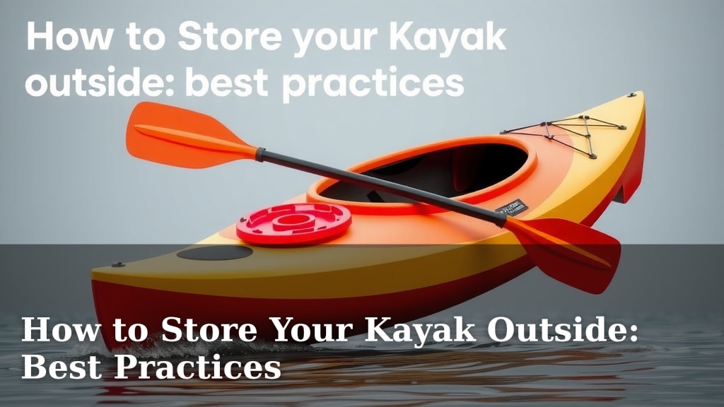How to Store Your Kayak Outside: Best Practices