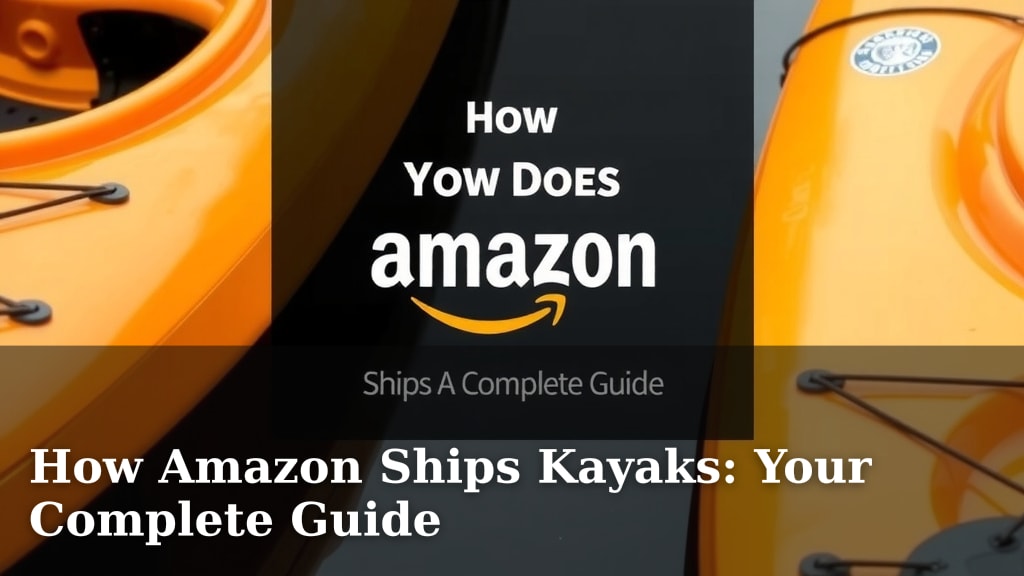 How Amazon Ships Kayaks: Your Complete Guide