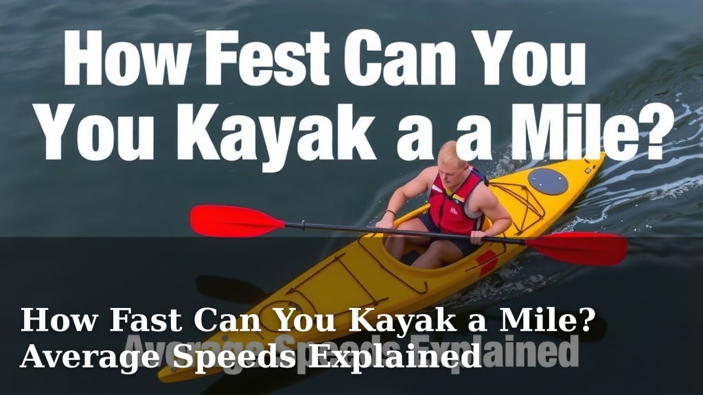 How Fast Can You Kayak a Mile? Average Speeds Explained