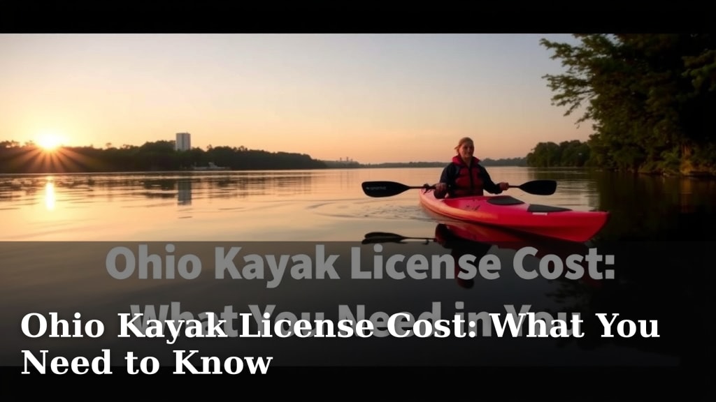 Ohio Kayak License Cost: What You Need to Know