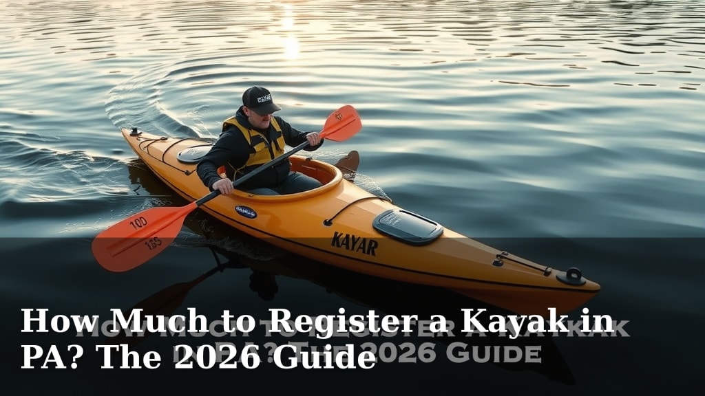 How Much to Register a Kayak in PA? The 2026 Guide