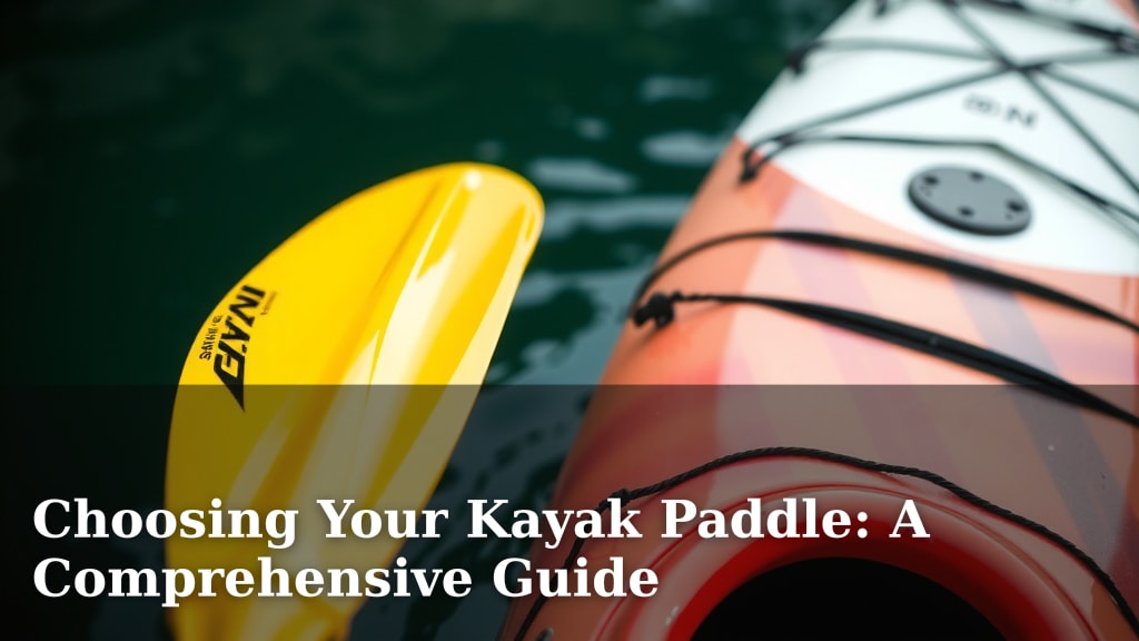 Choosing Your Kayak Paddle: A Comprehensive Guide