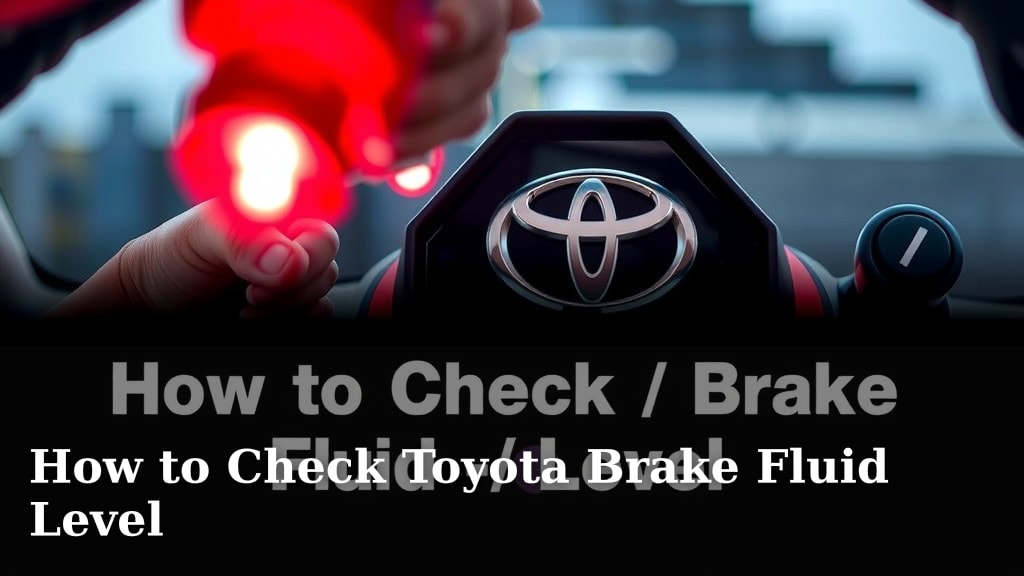 How to Check Toyota Brake Fluid Level