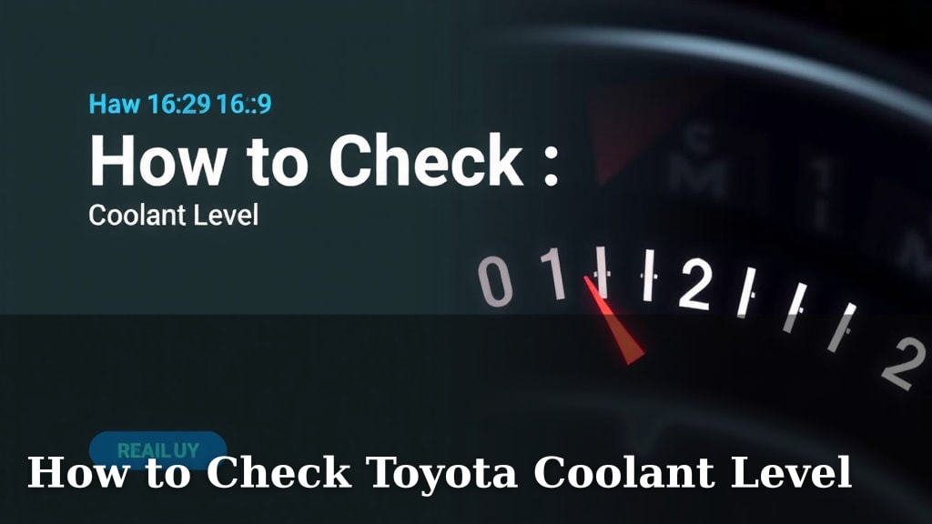 How to Check Toyota Coolant Level