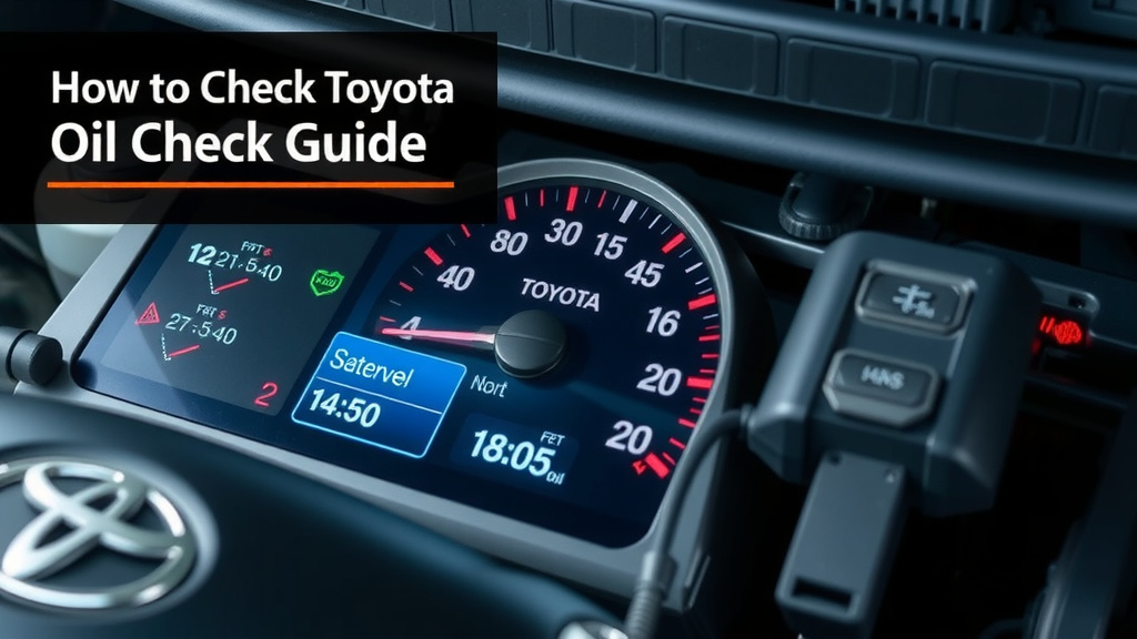 Keeping Your Toyota's Engine Healthy: A Simple Oil Check Guide