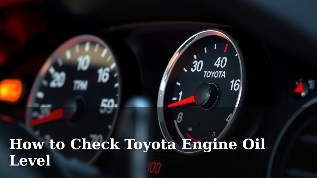 How to Check Toyota Engine Oil Level