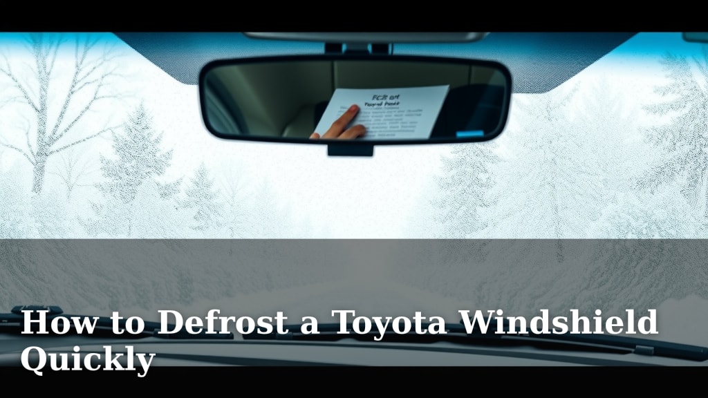 How to Defrost a Toyota Windshield Quickly