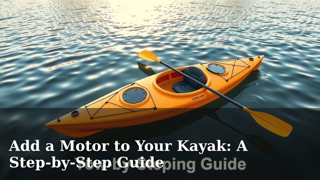 Add a Motor to Your Kayak: A Step-by-Step Guide