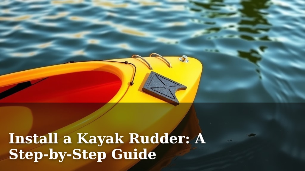 Install a Kayak Rudder: A Step-by-Step Guide