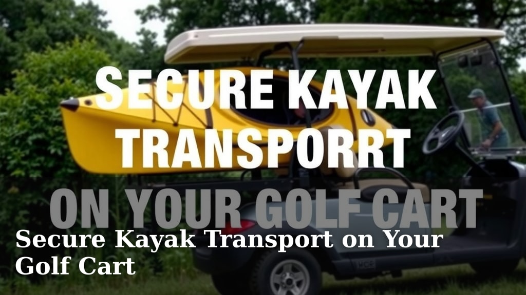 Secure Kayak Transport on Your Golf Cart