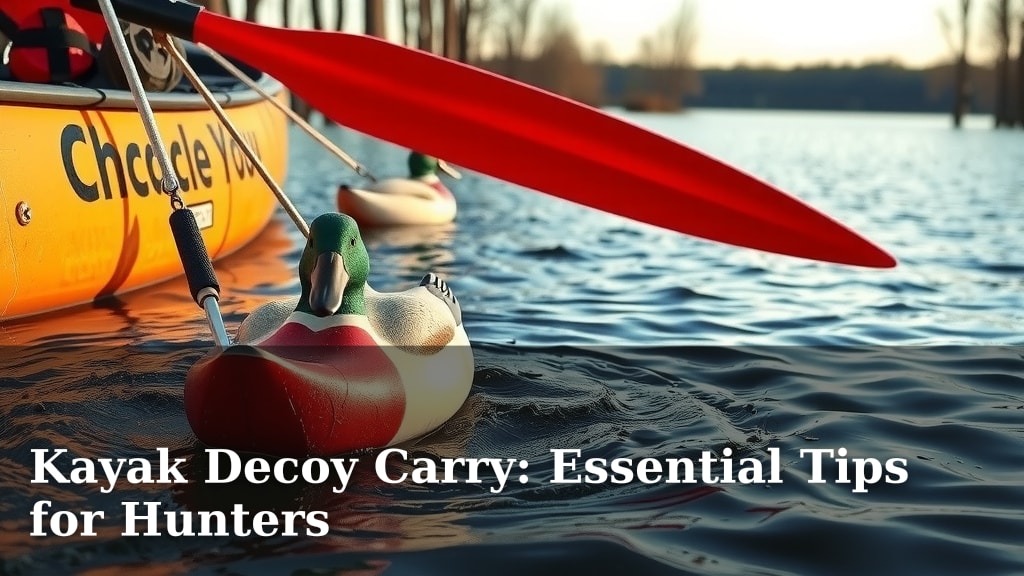 Kayak Decoy Carry: Essential Tips for Hunters