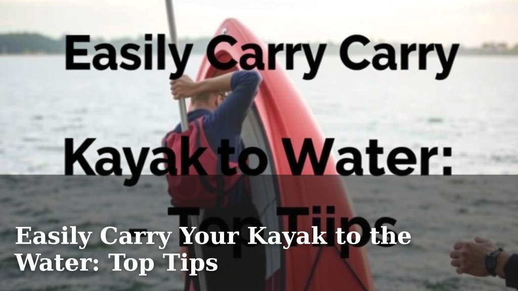 Easily Carry Your Kayak to the Water: Top Tips