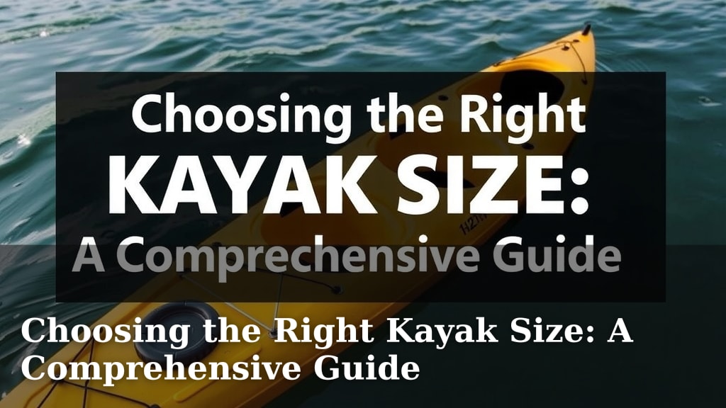 Choosing the Right Kayak Size: A Comprehensive Guide