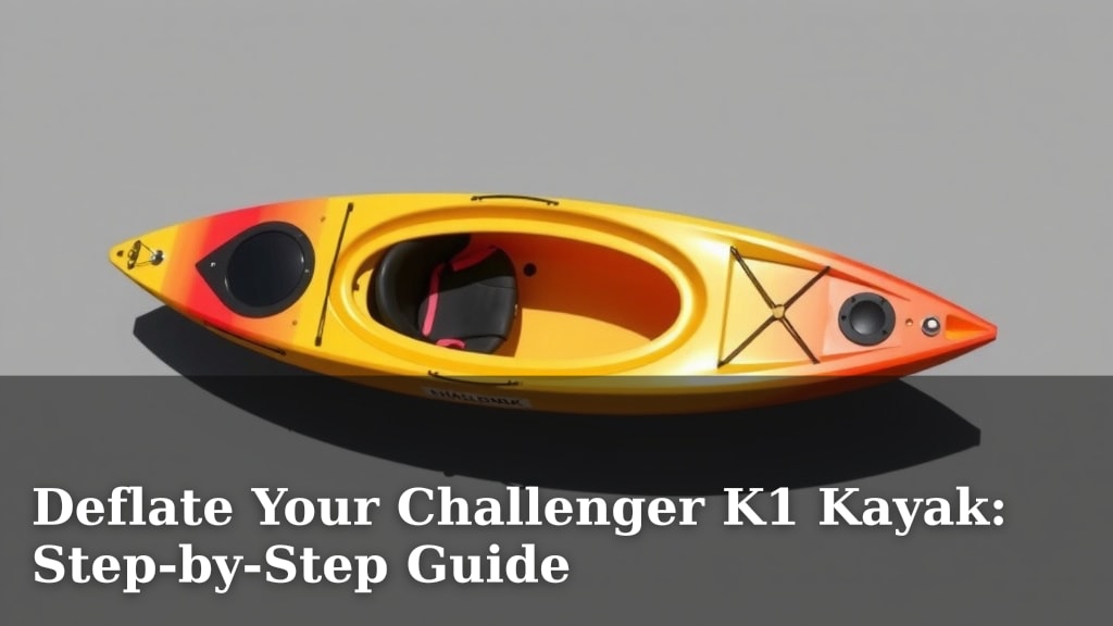 Deflate Your Challenger K1 Kayak: Step-by-Step Guide