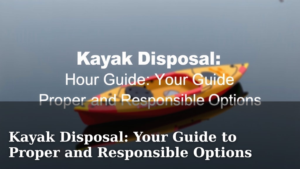Kayak Disposal: Your Guide to Proper and Responsible Options