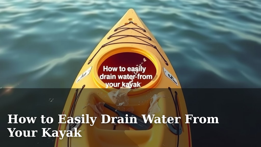 How to Easily Drain Water From Your Kayak