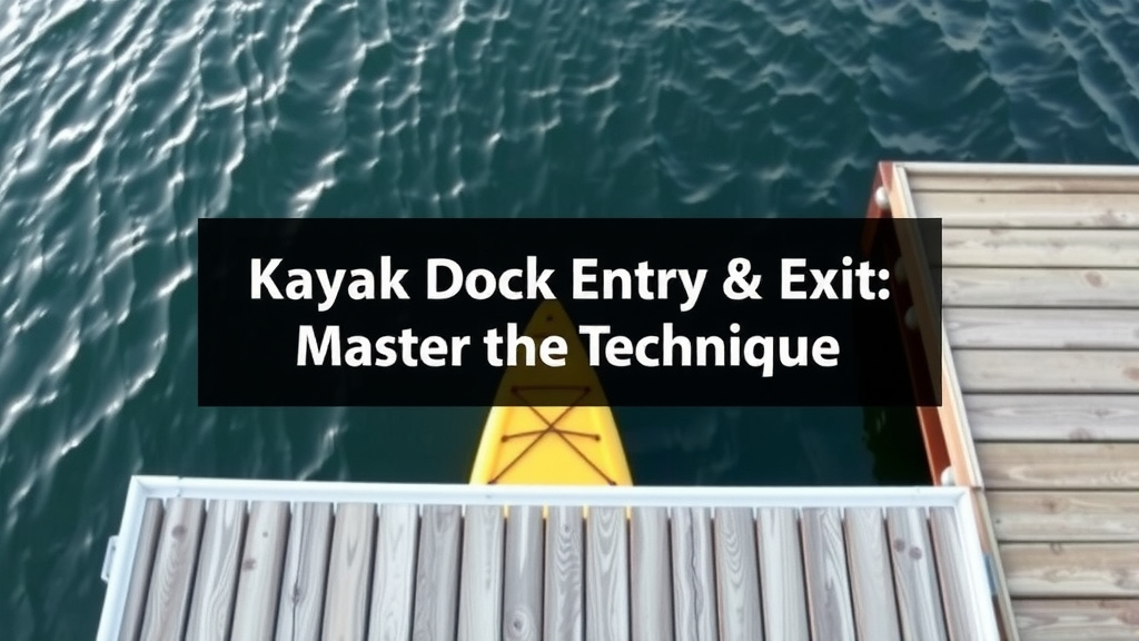 Kayak Dock Entry & Exit: Master the Technique