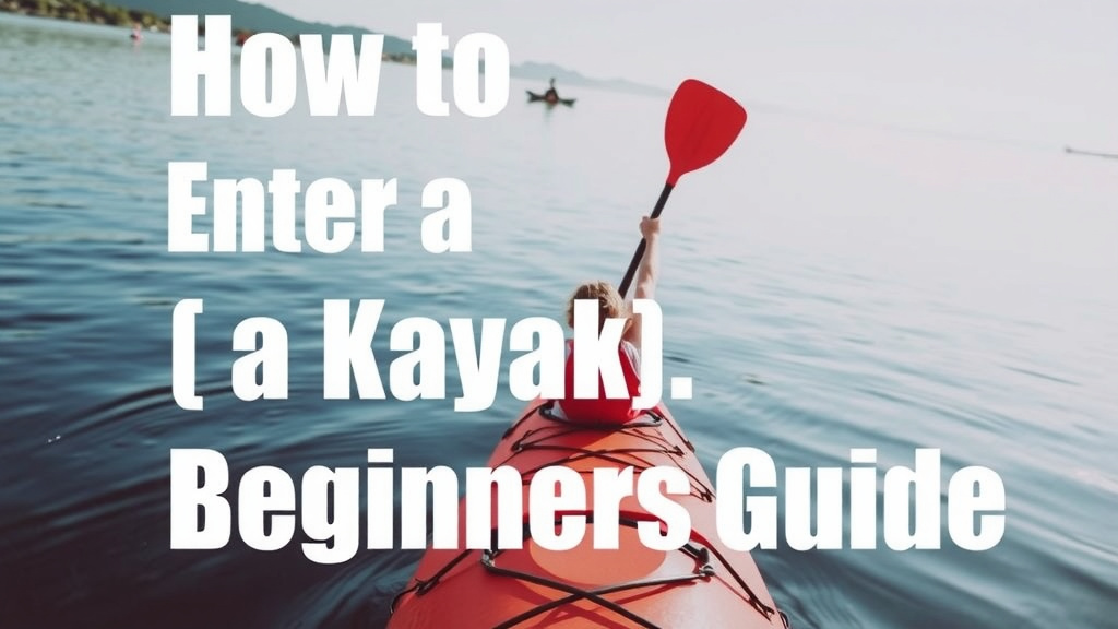 How to Enter a Kayak: A Beginner's Guide
