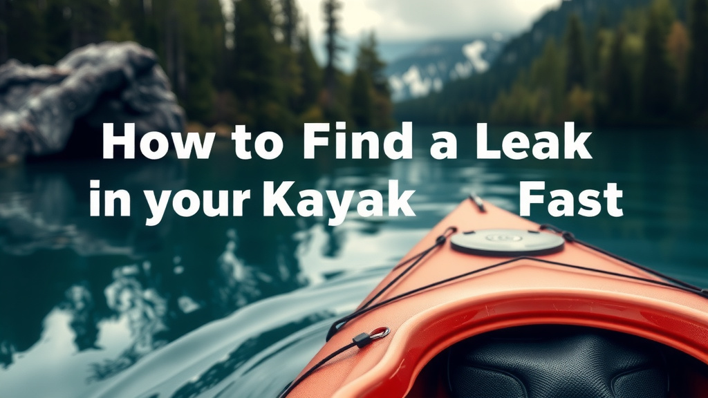 How to Find a Leak in Your Kayak Fast