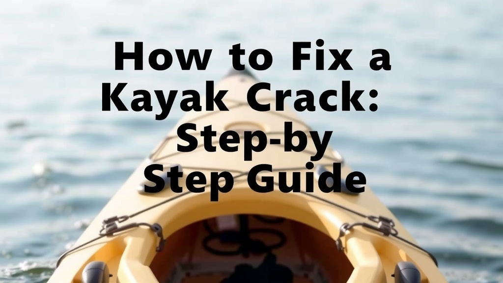 How to Fix a Kayak Crack: A Step-by-Step Guide