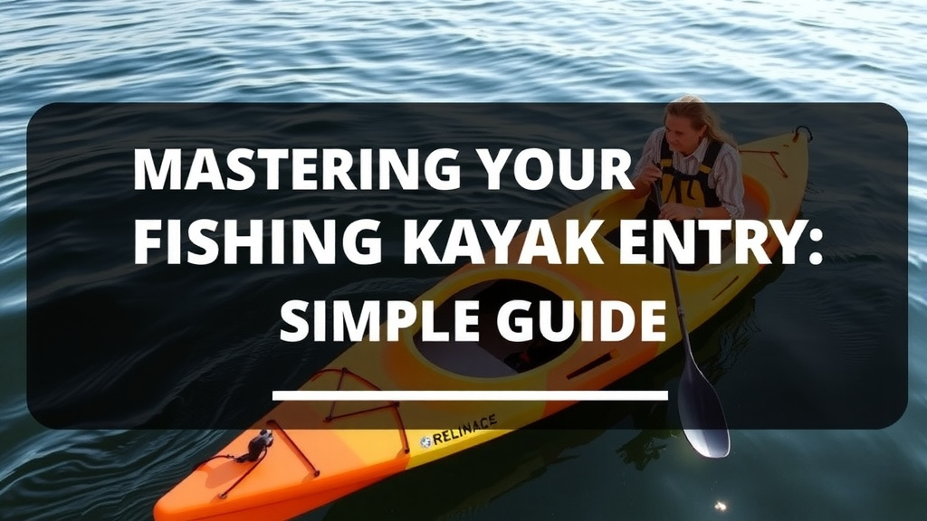 Mastering Your Fishing Kayak Entry: A Simple Guide