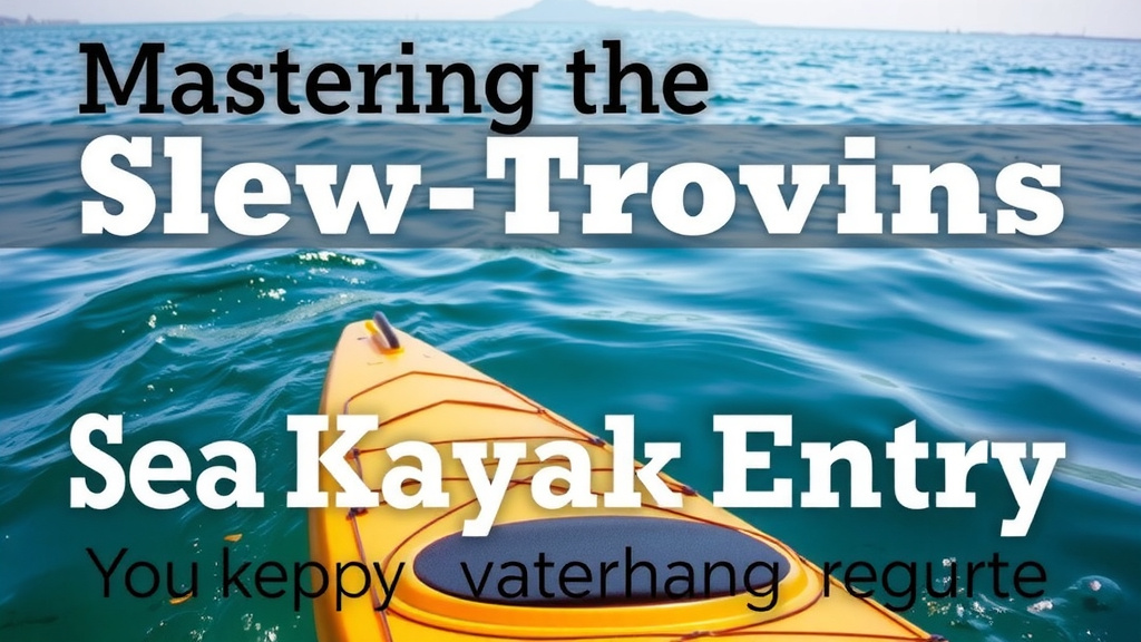 Mastering the Sea Kayak Entry: Your Step-by-Step Guide
