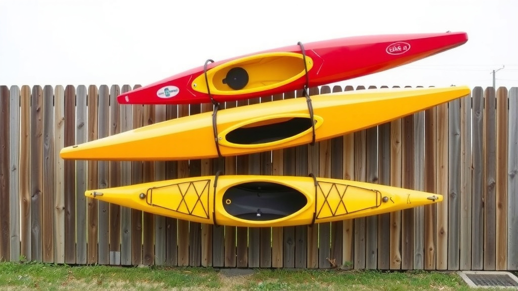 How to Hang Kayaks on a Fence Securely