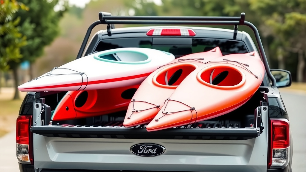 Safely Transporting Three Kayaks in Your Truck Bed