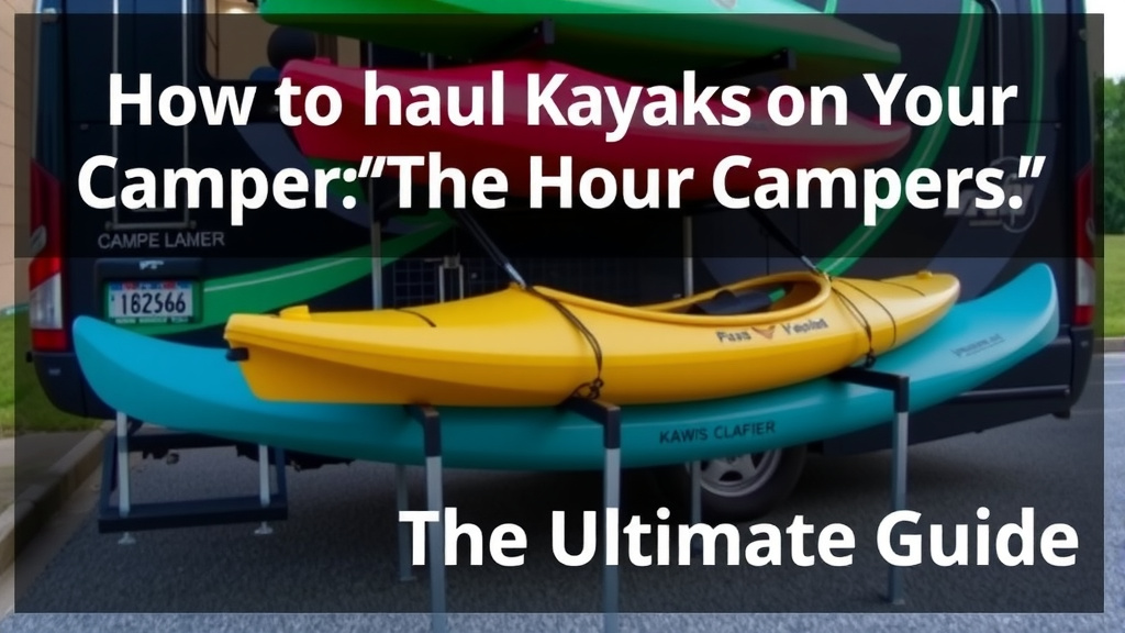Hauling Kayaks on Your Camper: The Ultimate Guide
