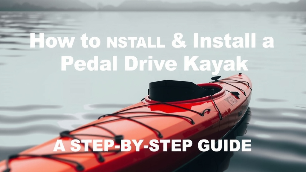 How to Install a Pedal Drive Kayak: A Step-by-Step Guide
