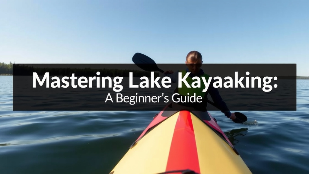 Mastering Lake Kayaking: A Beginner's Guide