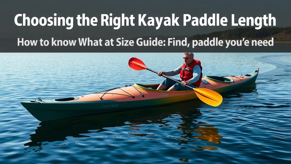 Choosing the Right Kayak Paddle Length