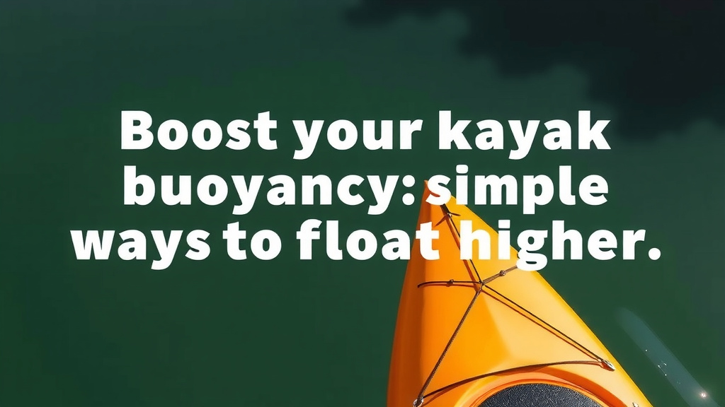 Boost Your Kayak Buoyancy: Simple Ways to Float Higher
