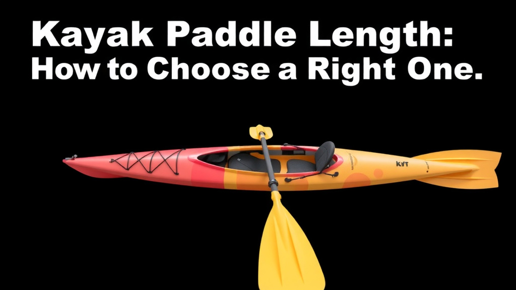 Kayak Paddle Length: How to Choose the Right One