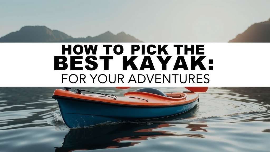 How to Pick the Best Kayak for Your Adventures
