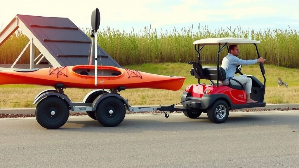 Moving Your Kayak with a Golf Cart