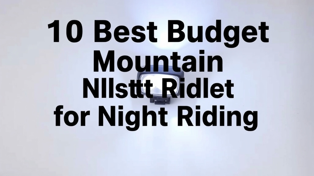 10 Best Budget Mountain Bike Lights for Night Riding