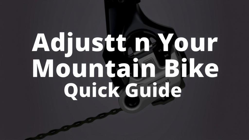 Adjust Your Mountain Bike Derailleur: A Quick Guide