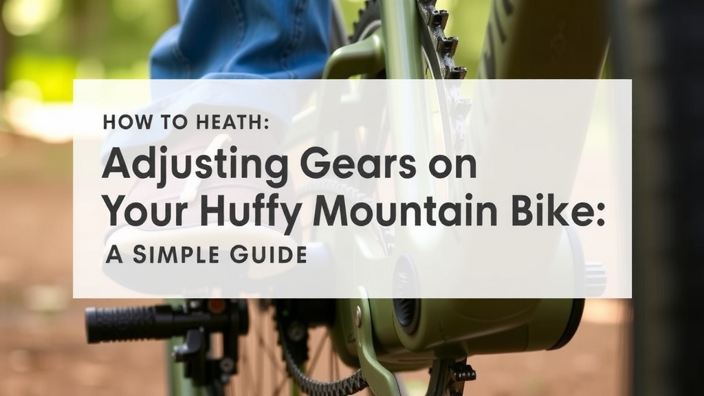 Adjusting Gears on Your Huffy Mountain Bike: A Simple Guide