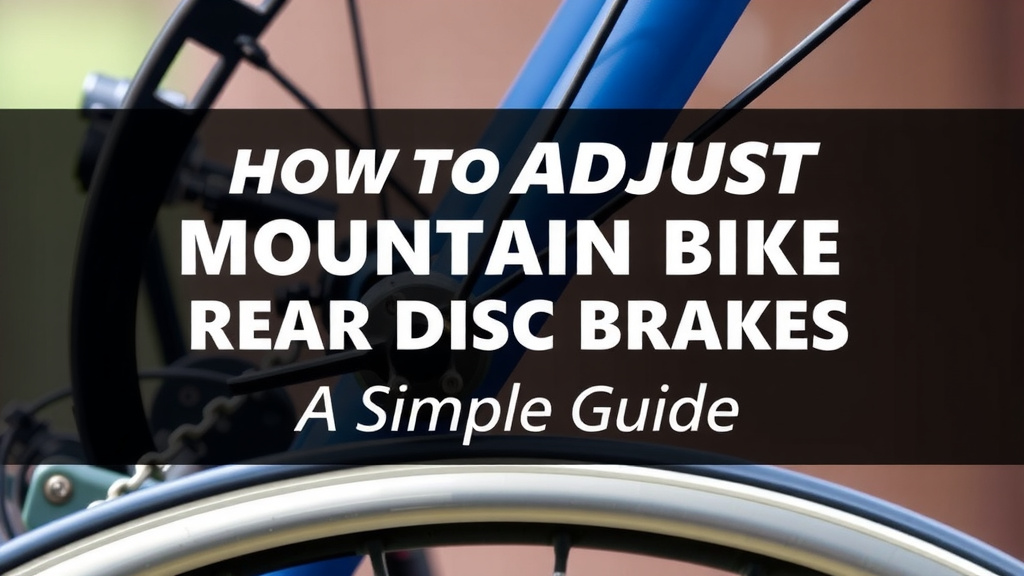 Adjust Mountain Bike Rear Disc Brakes: A Simple Guide