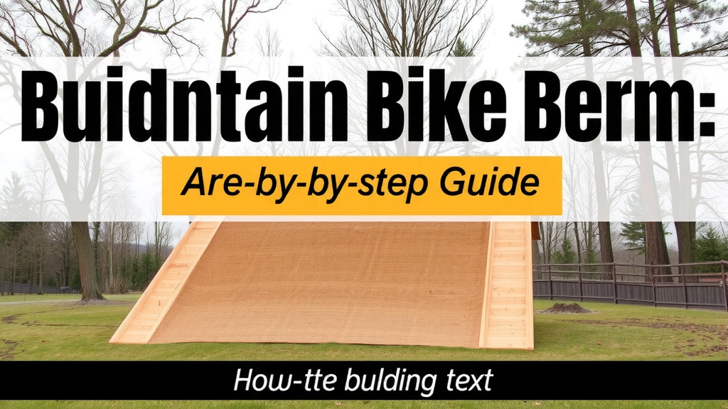 Build a Mountain Bike Berm: Step-by-Step Guide