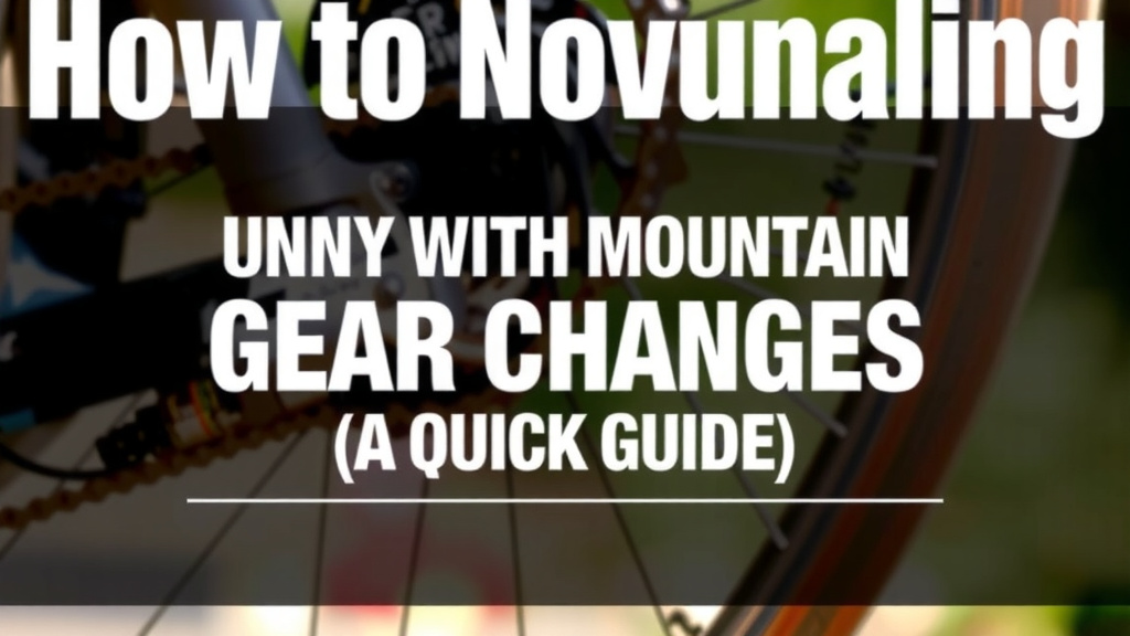 Mastering Mountain Bike Gear Changes: A Quick Guide