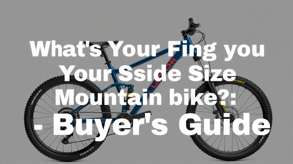 Find Your Perfect Mountain Bike Size: A Buyer's Guide